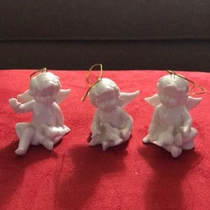 3 Bone China Angel Ornaments!